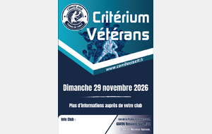 Inscriptions Critérium Vétérans